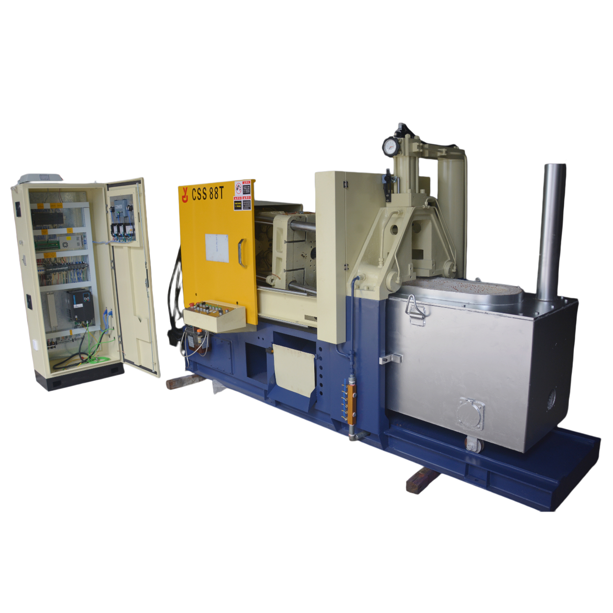88T Hot Die Casting Machine with 880 kN Clamping Force PLC Intelligent Control System and Hydraulic Die Height Adjustment for Zinc Alloy Products
