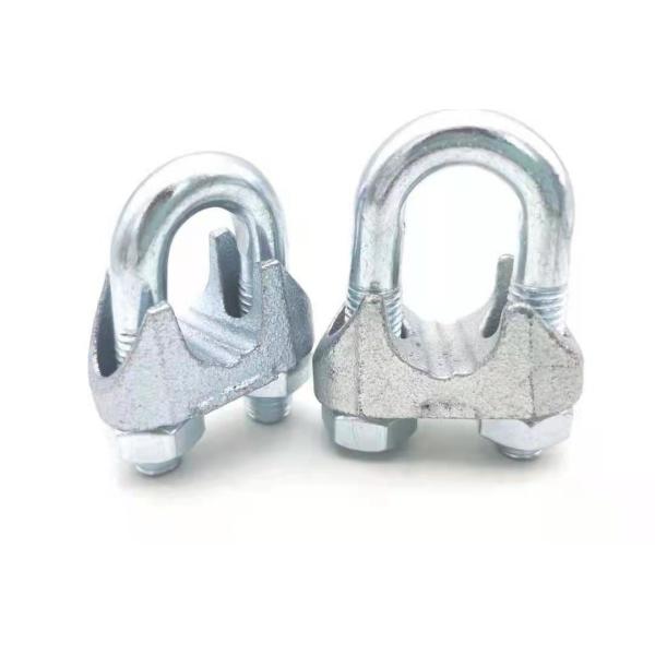 Forged Cast Iron Steel Wire Rope Clamp White Zinc Plated Class 4.8 For Lockset
