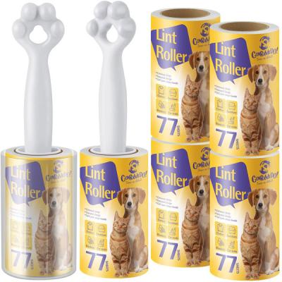 Plastic Cat Paw Shaped Lint Remover Roller Sticky Roller For Clothes Blankets Car Seats