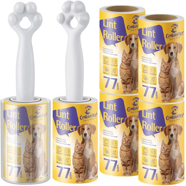 Plastic Cat Paw Shaped Lint Remover Roller Sticky Roller For Clothes Blankets Car Seats