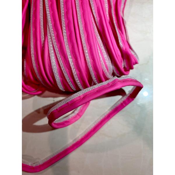 Reflective Safety Stripes Piping Fabric Trim For Sewed On Uniform Width 1.5mm Color Blue
