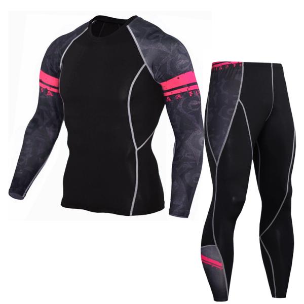 Quick Dry Uv Protection Gym Track Gym Rash Suit Men Sport Set