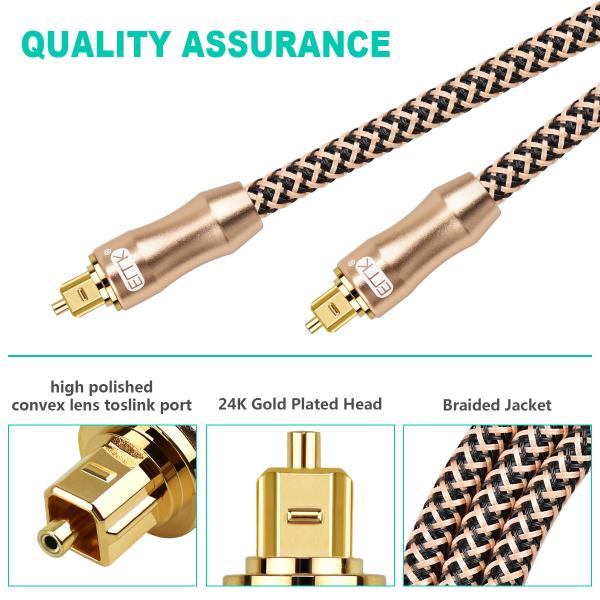 Digital Optical Audio Toslink Cable Fiber Optic Audio Cable 1m 2m 3m 10m 15m for Hi-Fi DVD TV