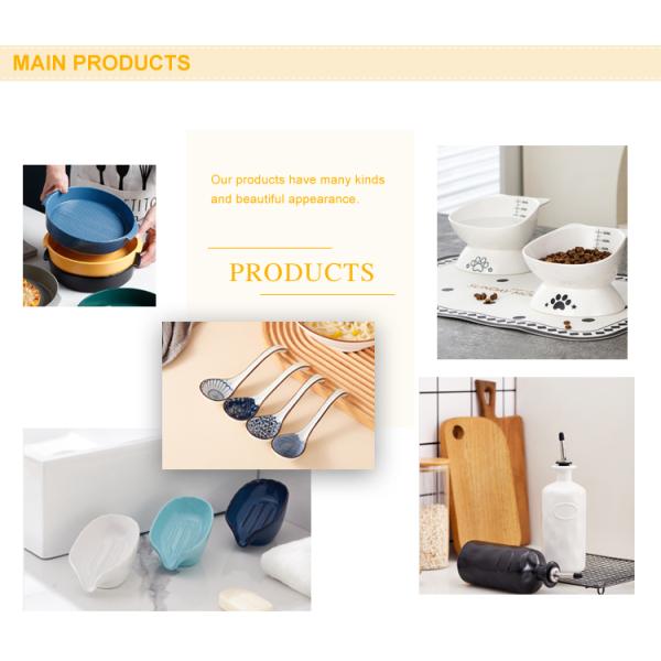 Cat Dog Raised Ceramic Pet Bowl Anti Tipping Elevated Black Color