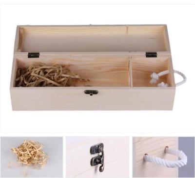 Printed Single Wooden Wine Case 350*100*110mm Size , Wooden Wine Gift Box