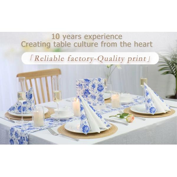 Customized Size 25X25cm Wedding Flower Personalized Printed Paper Napkins Serviettes