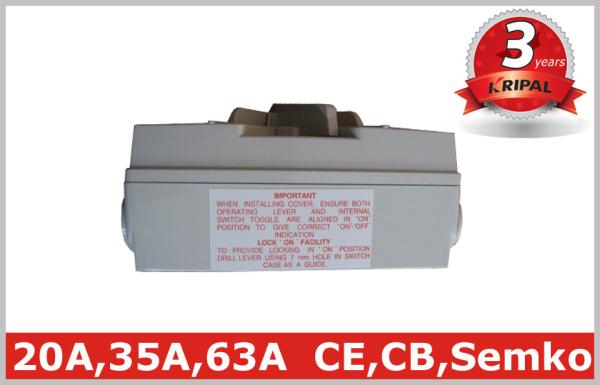 KRIPAL UKF2 series Four Pole Triple Pole Weatherproof Isolator Switch 20A 35A  63A Outdoor