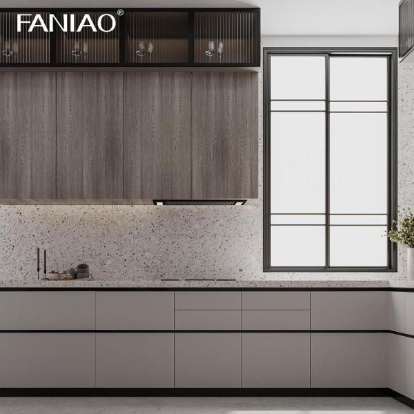 Fábrica Fornecedores directos Mobiliário de cozinha Fabricante Armário de cozinha de melamina de madeira