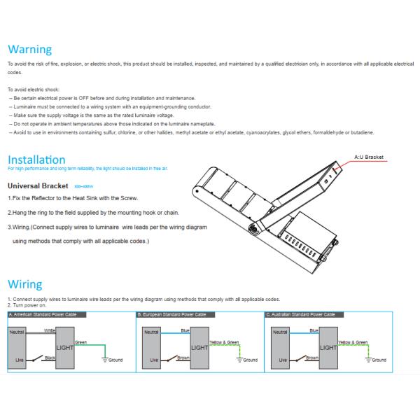 Modular Flood Lights Outdoor Football Tunnel Stadium LED Light 5 Year Warranty