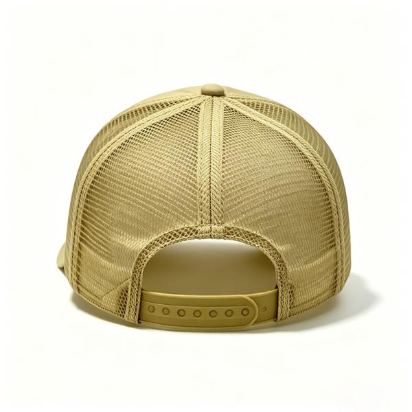 Customized Size 6 Panel Trucker Cap with Embroidered Logo and Cotton Sweatband for All Seasons