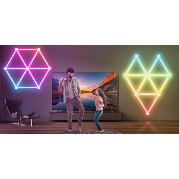 Свет 9pcs стены плавного движения RGBIC распределяет управление ПРИЛОЖЕНИЯ для домашнего украшения