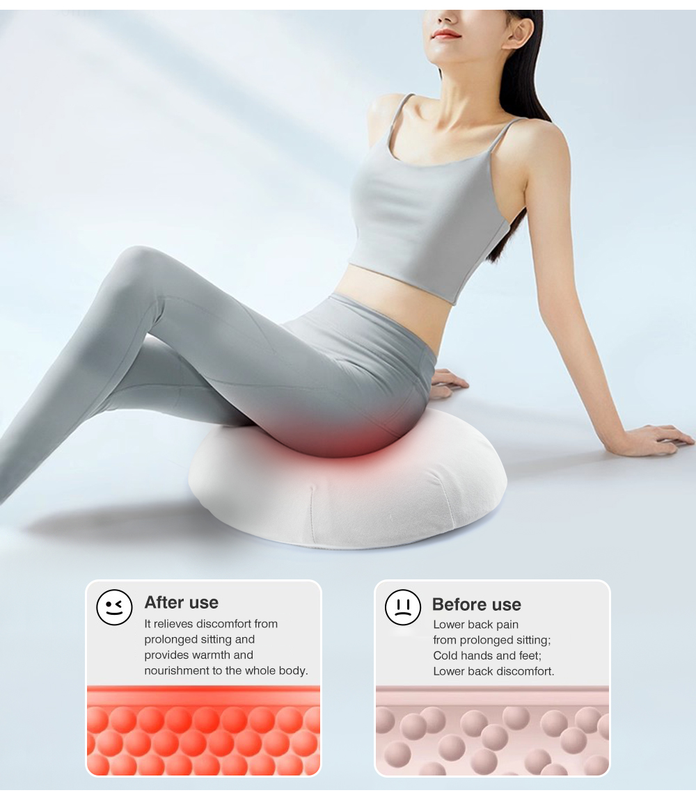 Lift Butt Hip Massage Electric Butt Enlargement Massager Shiatsu Heated Massage Seat Cushion for Back Waist Spine & Chair Use