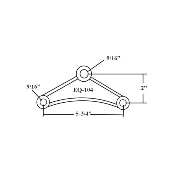 Trailer Parts Outlet Double Eye Spring Curved Equalizer EQ 104 for Trailer Axle Parts