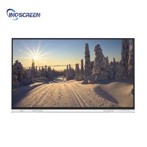 Sistema duplo capacitivo 4k quadro interativo multitoque inteligente para empresas