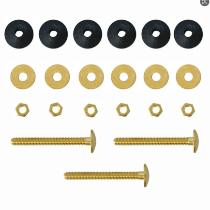 Kit de pernos de fijación de latón con chapa de hierro para instalación de larga duración