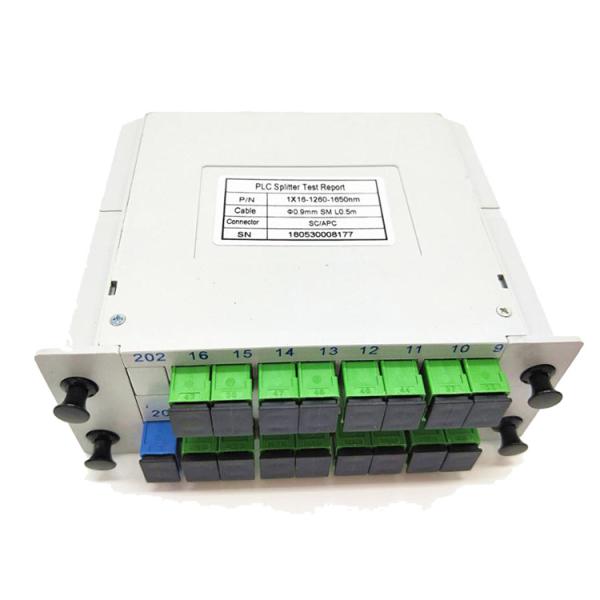 1X2 1X4 1X8 1X16 Waveguide FTTH PLC Splitter Box With Sc