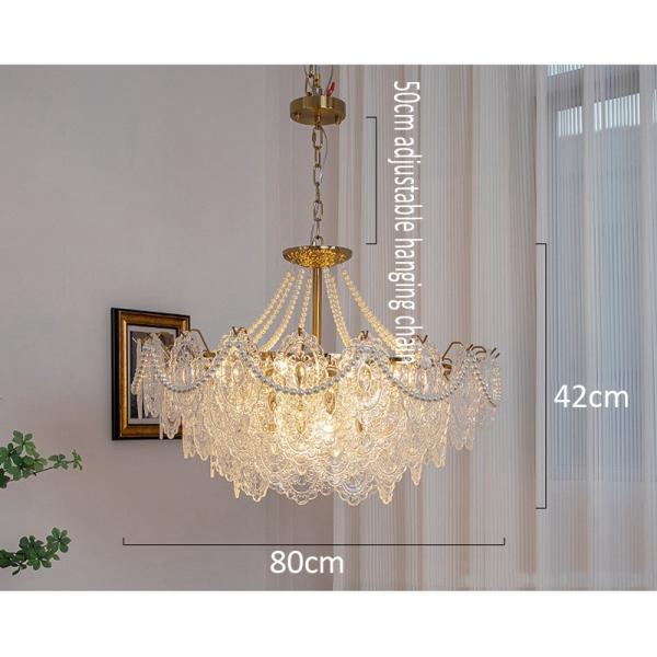 Luxury Villa Living Room Chandelier Glass Lampshade Fancy Chandelier(WH-CY-246)