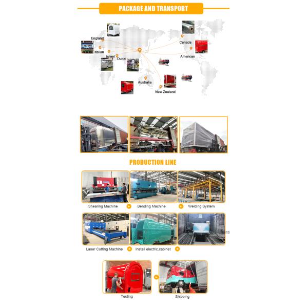 Garment Shops Used Square Food Trailer Kiosk Truck with Top Sale Ice Cream Machine