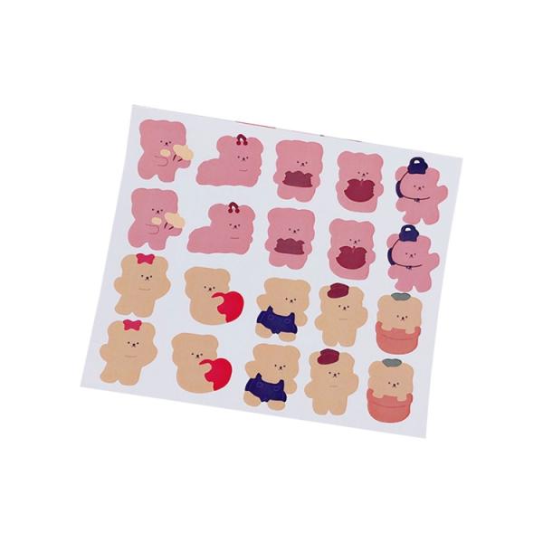 Custom Cute Candy Bear Perfume Sticker , Face Mask Fragrance Paper Stickers