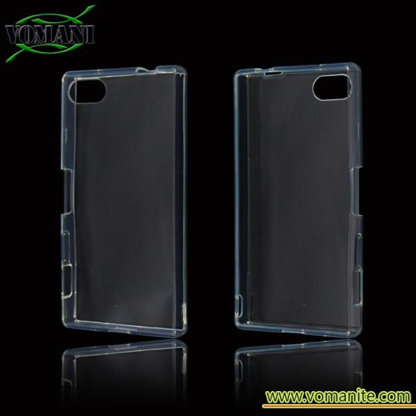 Clear cover transparent Hybrid shall pc tpu case for sony z5 mini