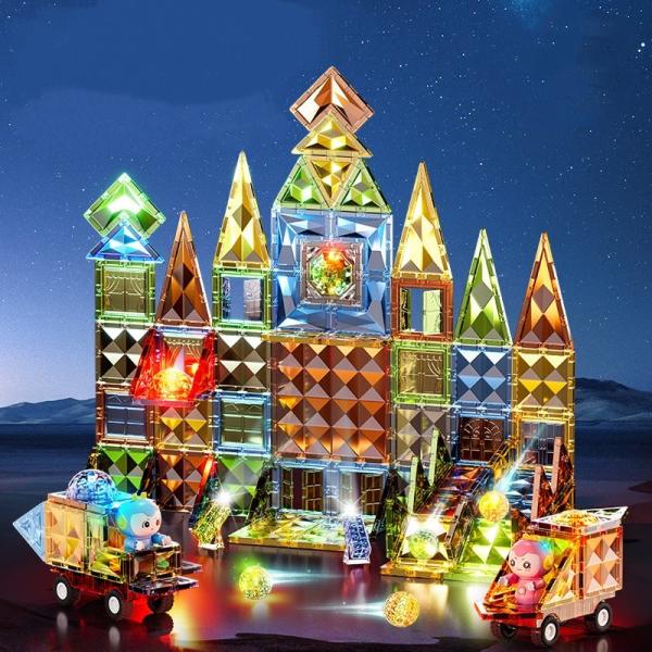 116PCS 3D Diamond Magnetic Building Blocks Set For Kids Educational Toys