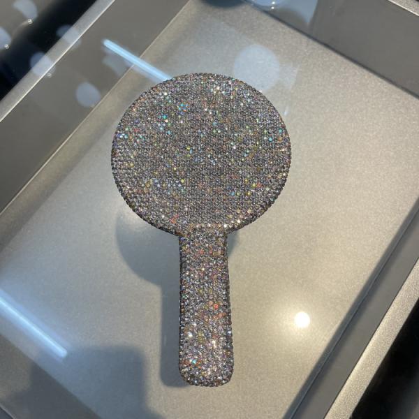 Small Diamond Makeup Portable Magnifying Mirror Light Up For Travel