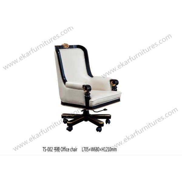 Brown Leather Antique Boss Chair With Wheel Or Swivel FS-168