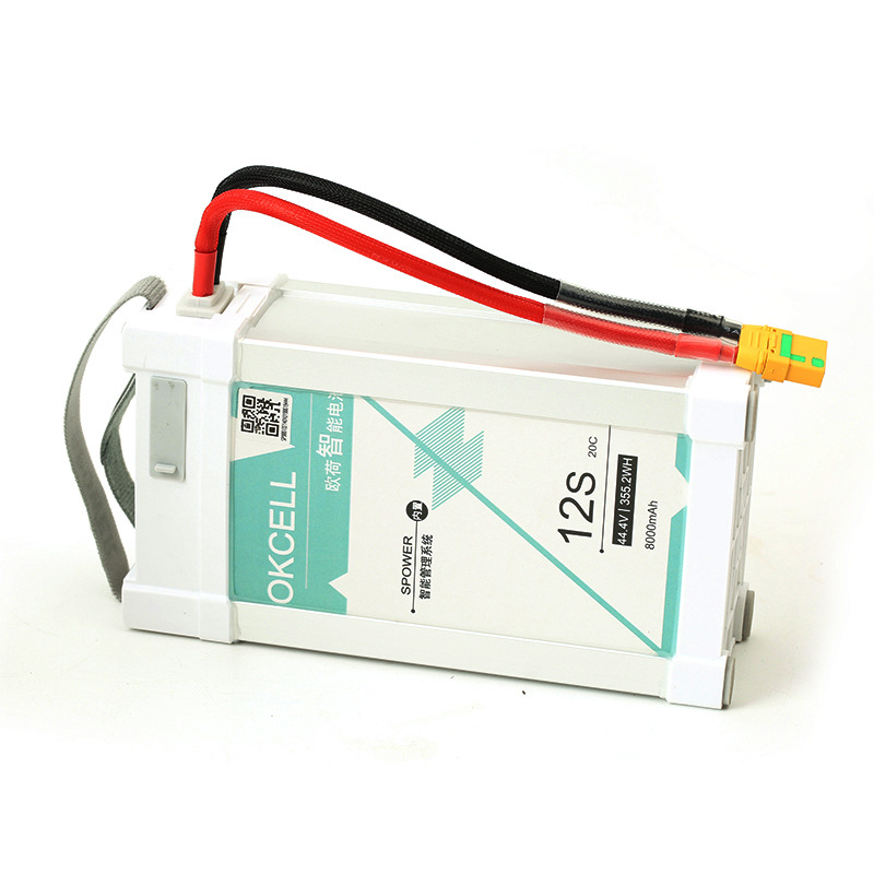 Original OKCELL 44.4V 12S 8000mah Battery UAV Flight Battery 20C
