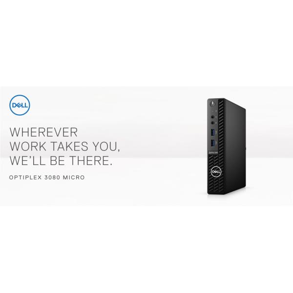 Dell Optiplex 3080 Micro Desktop MFF i3-10100T 16GB 512GB SSD WiFi BT Win10 Компьютер 3080