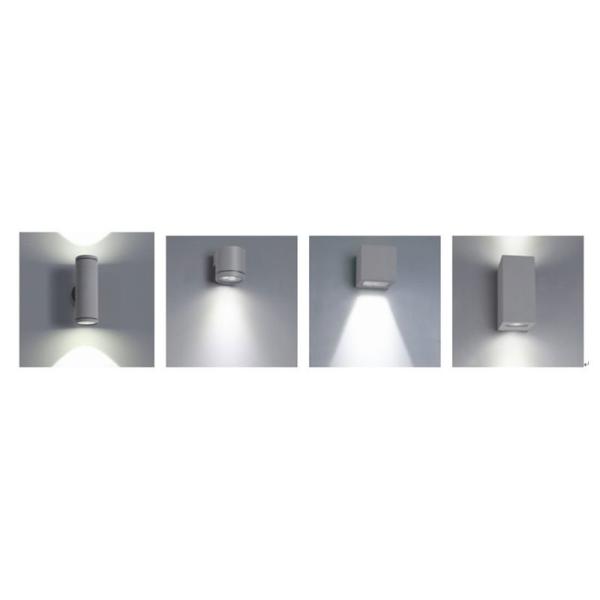 Square Pure Aluminium Outdoor LED Wall Lights COB 6W LED Outdoor Wall Lamp IP54