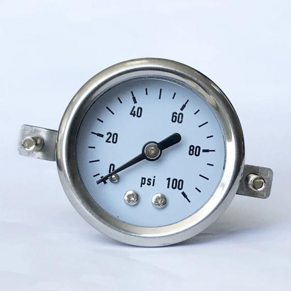 40mm 100 Psi Arch Bracket Panel Mounting Glycerine Filled Pressure Gauge Stainless Steel