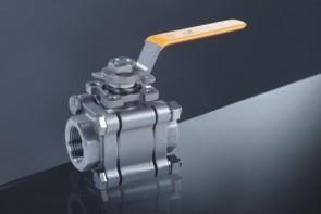 3-pc stainless steel ball valve full port 2000wog BSPP NPT ISO-5211 DIRECT MOUNTING PAD
