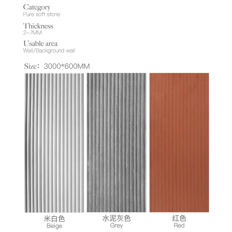 Exterior Wall Cladding Flexible Ceramic Tile Lightweight Antibacterial
