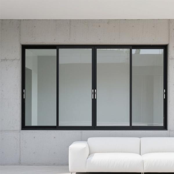 Ventana corrediza de aluminio blanco con 10 años de garantía, insonorizada