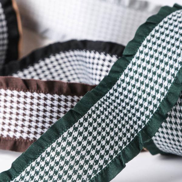 Lotus Leaf Edge Thousand Bird Grid Woven Ribbon The Perfect Addition to Your DIY Clothing Bags Hats and Accessories