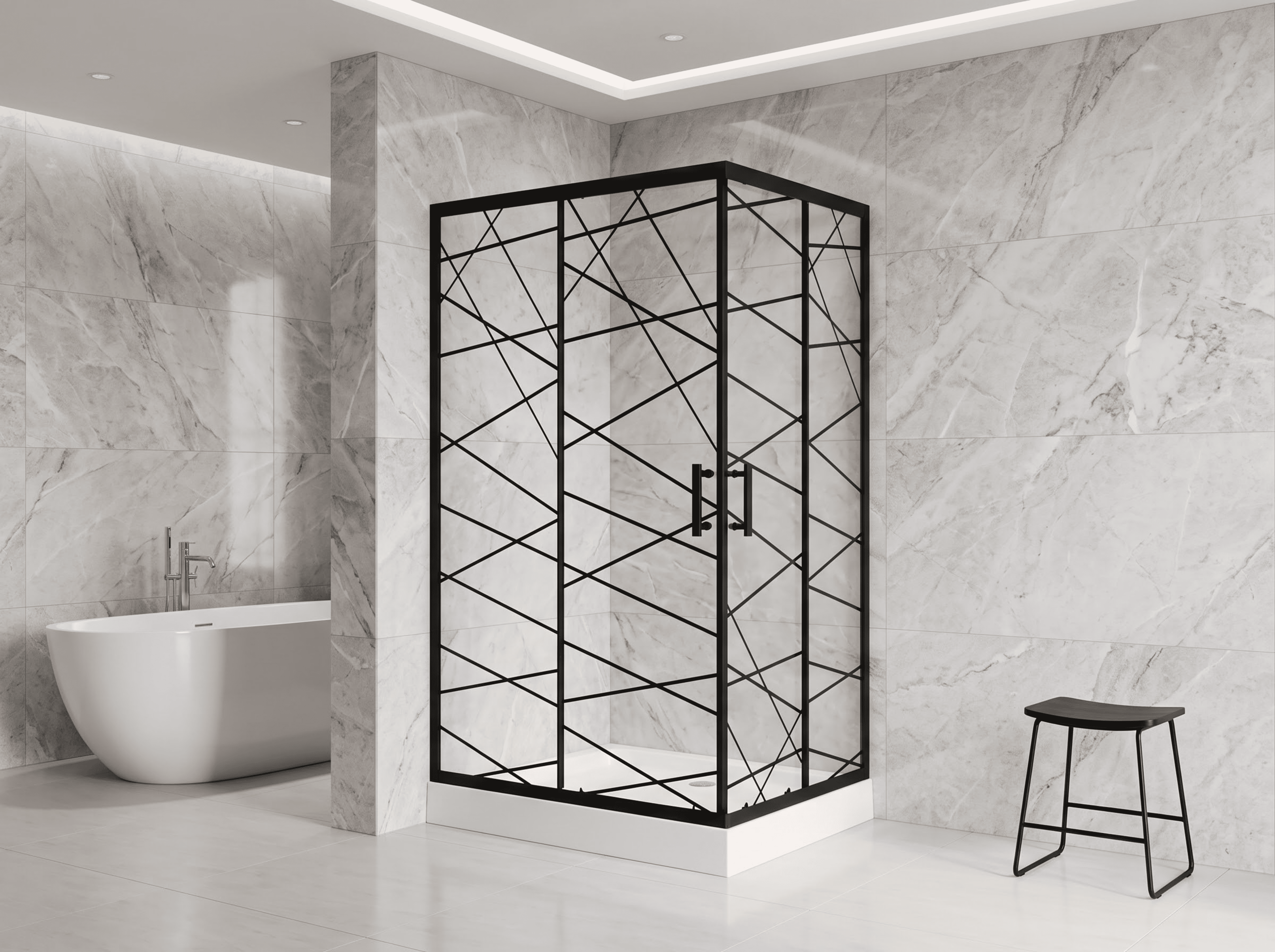 High-Quality Tempered Glass Shower Enclosure Profile with CE Certification