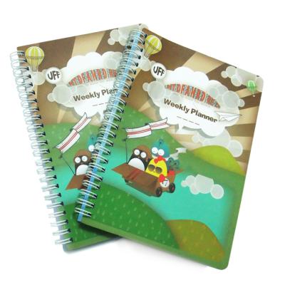 Impression faite sur commande bon marché adaptée aux besoins du client de bloc-notes de carnet de notes à spirale avec l'attache en spirale de YO
