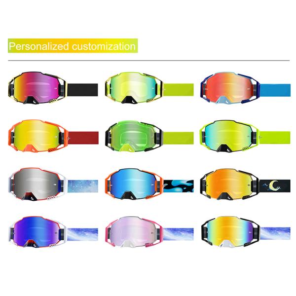 Make Sample Customized Color Motocross Goggles Sports Eyewear for Motorcycle