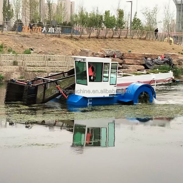 Stainless Steel Aquatic Plant Harvester with Large 300L Fuel Tank for High Endurance Water Hyacinth Removal
