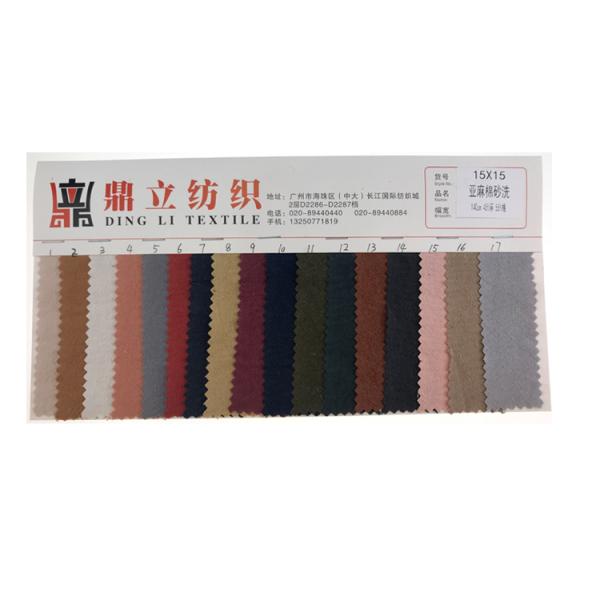 Red 15*15 45% Linen 55% Cotton Linen Dress Fabric 190gsm Comfortable