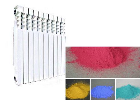 Electrostatic High Gloss Powder Coat Finish , Radiator Clear Coating Powder Coat