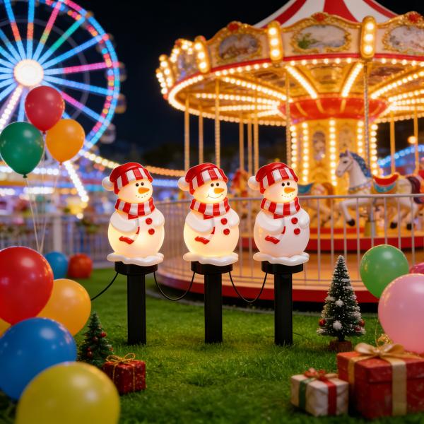 40cm Height Christmas Ground Stake Lights with IP65 Waterproof and Energy-Saving LED for Festive Outdoor Decor