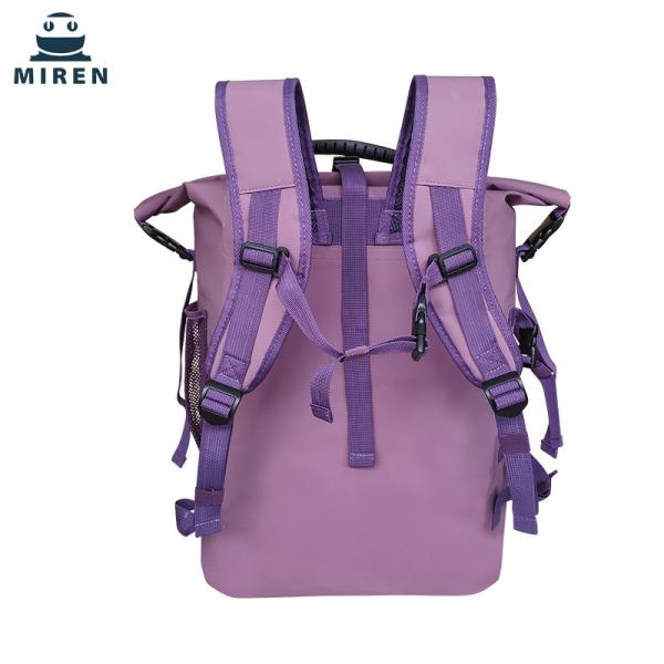 500D PVC Material Waterproof Dry Bag Backpack Purple Color 30L Capacity