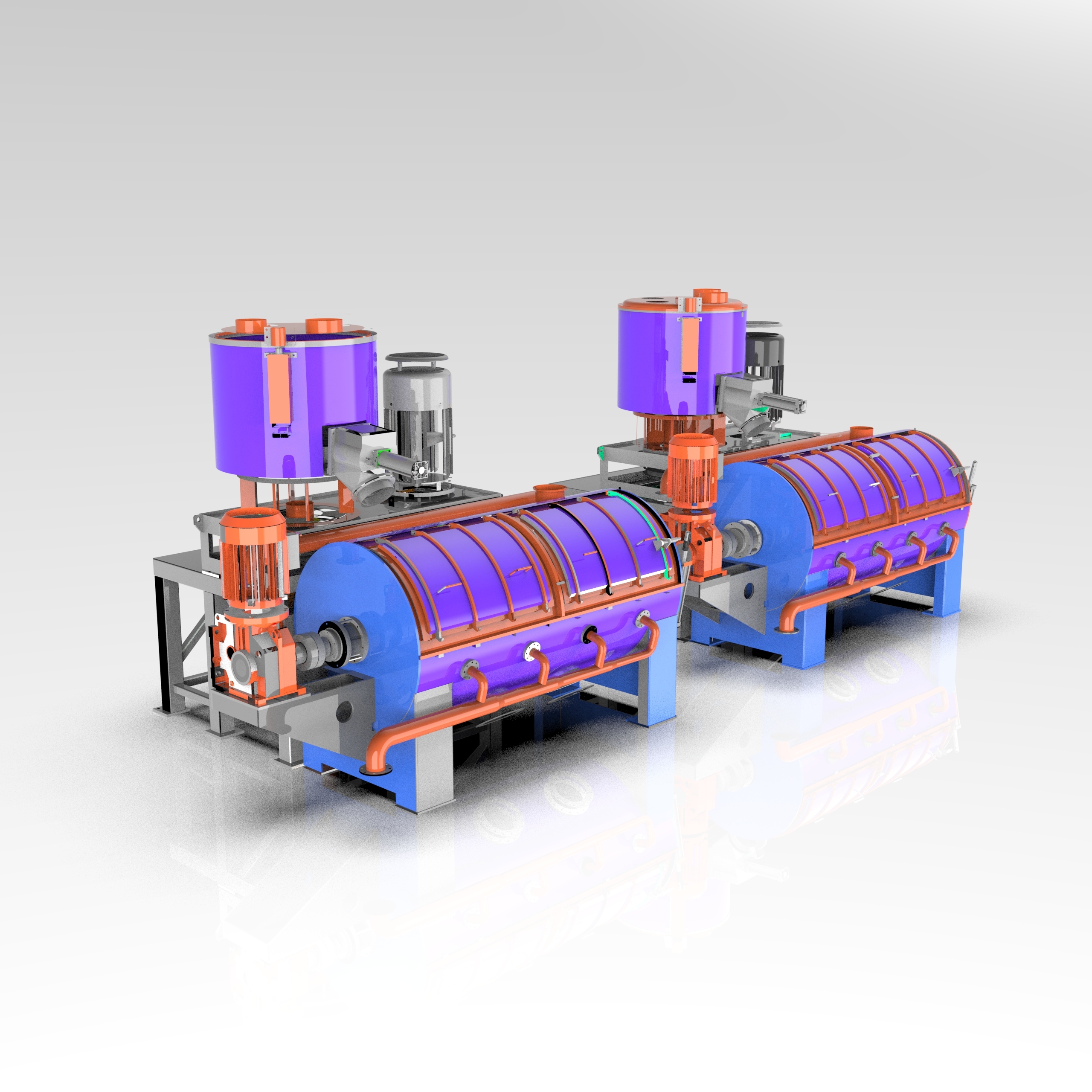 High Capacity Horizontal PVC Mixer Machine SRL-W1500/6000 For SPC Flooring Production / Plastic Compound Preparation