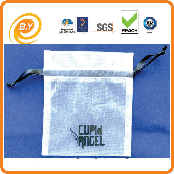 Sac pur recyclable d'organza de SMETA, TUV Mesh Jewelry Pouches Custom