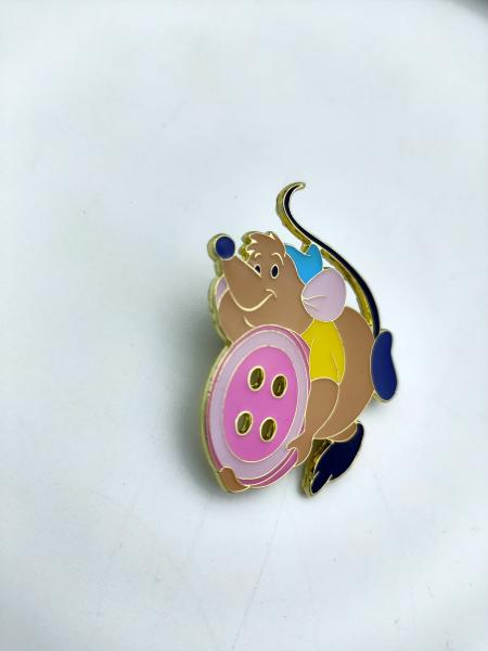 Diecast Metal Brooch Pin  , Cinderella Anniversary Pin Colour Filling