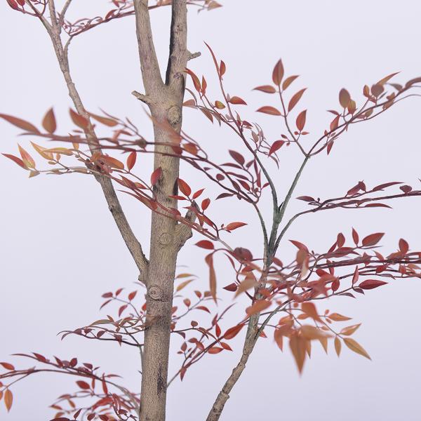 Wholesale Bonsai Red Green Variegated Artificial Plant Nandina Greenery Silk Heavenly Bamboo For Garden Outdoor Decor