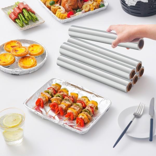 Moisture Proof Catering Wrapping Biodegradable Disposable Tableware 28mm Aluminium Foil Roll