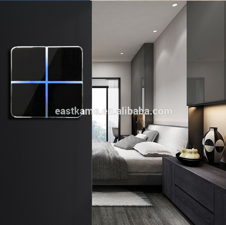 Newest WiFi Smart Wireless Light Switch with for Tuya Module Remote Control CE RoSH 10A Max Current Touch Panel