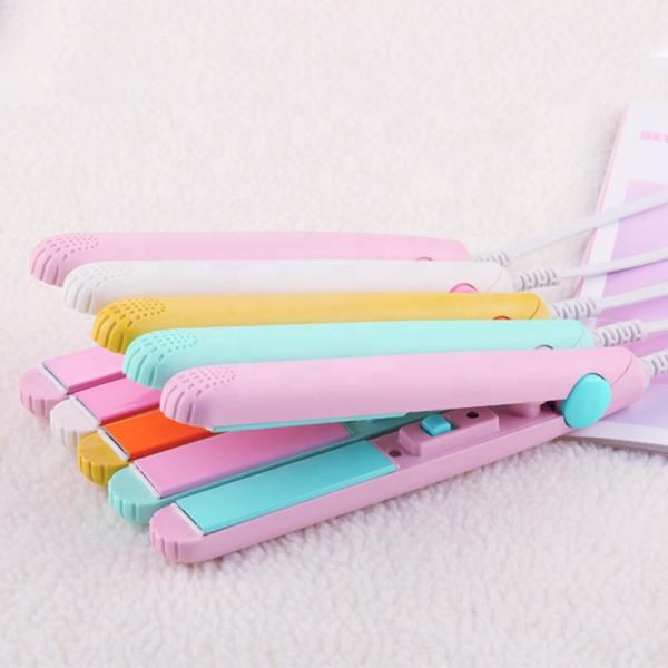 2 In 1 Mini Travel Flat Iron Hair Straightener 1/2 Inch Multifunctional Ultralight